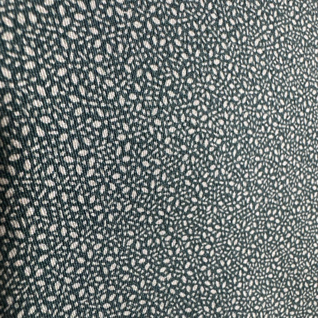 【美品】正絹小紋　名古屋帯セット　小紋　ブルー　杜若　名古屋帯　　江戸小紋