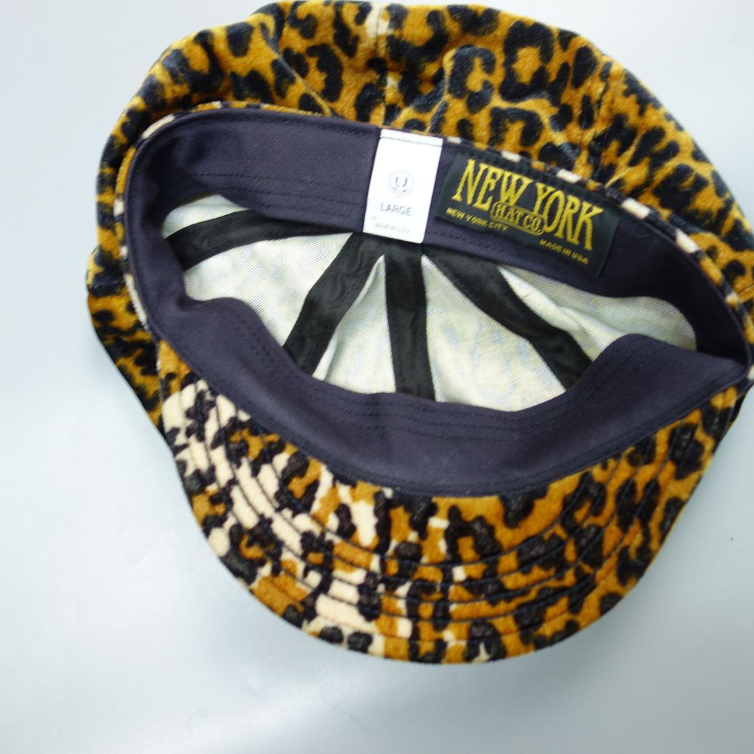 s*r様 2954 USA製 NEWYORK HAT レオパード柄 キャスケット