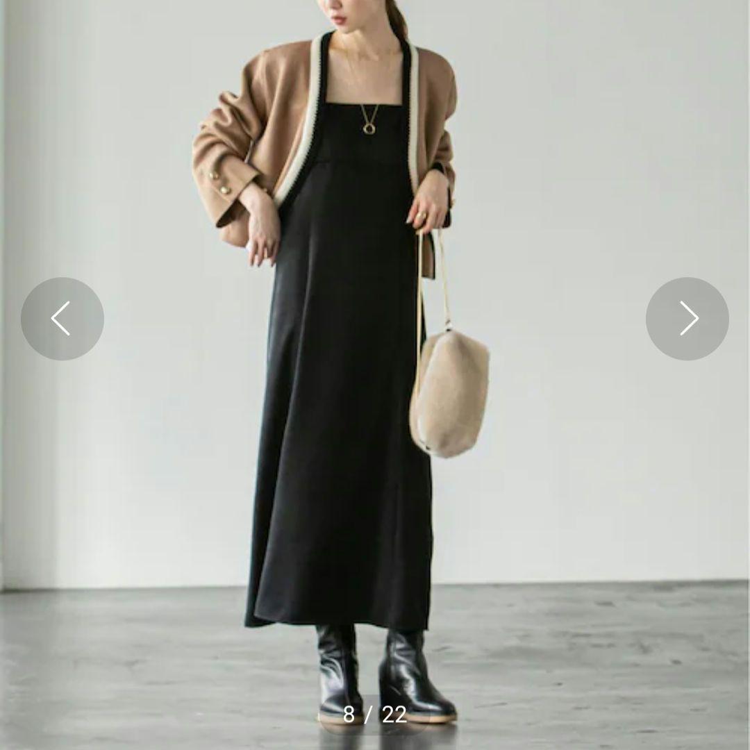 早い者勝ち！【美品】NOBLE 配色トリミングミラノリブショートジャケット