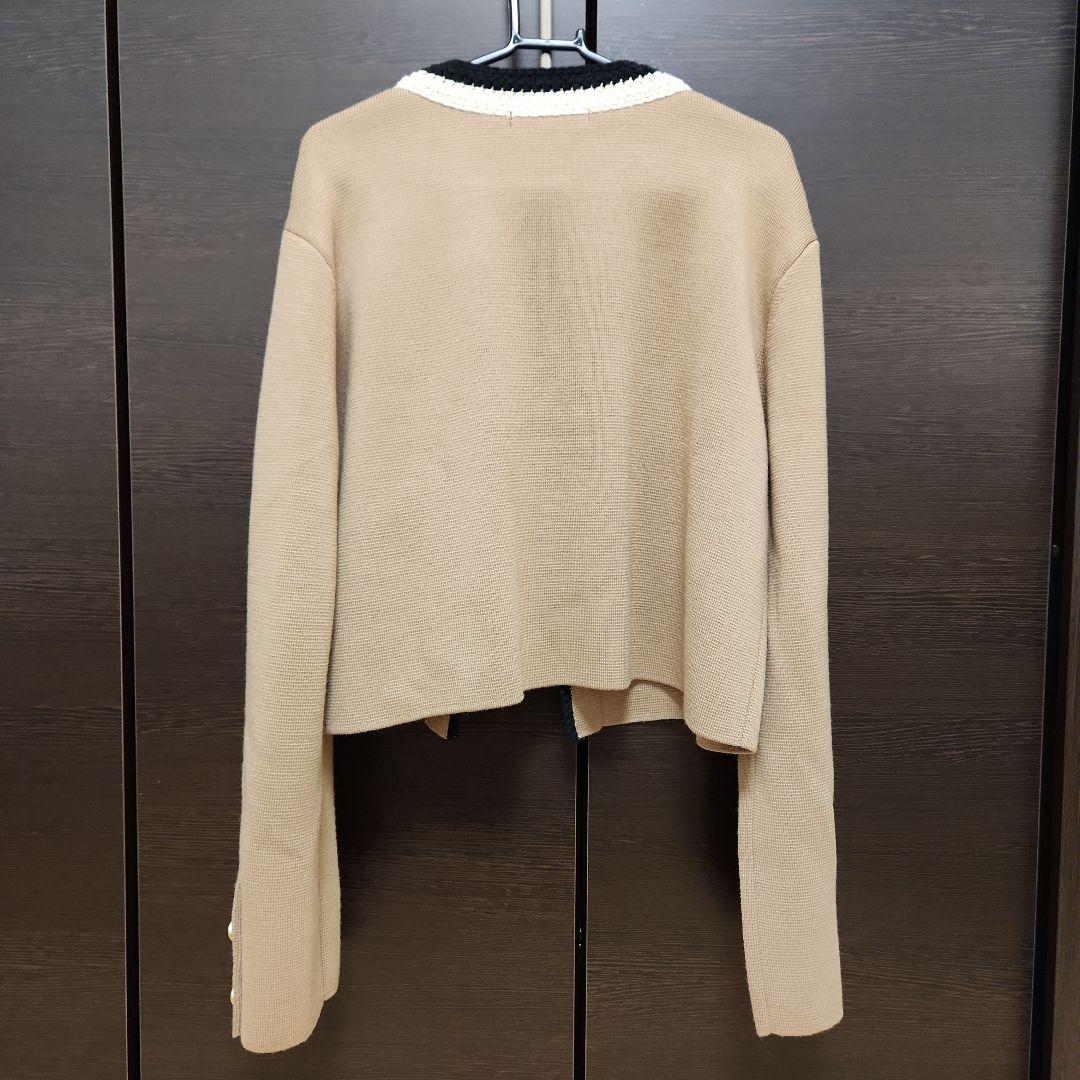 早い者勝ち！【美品】NOBLE 配色トリミングミラノリブショートジャケット