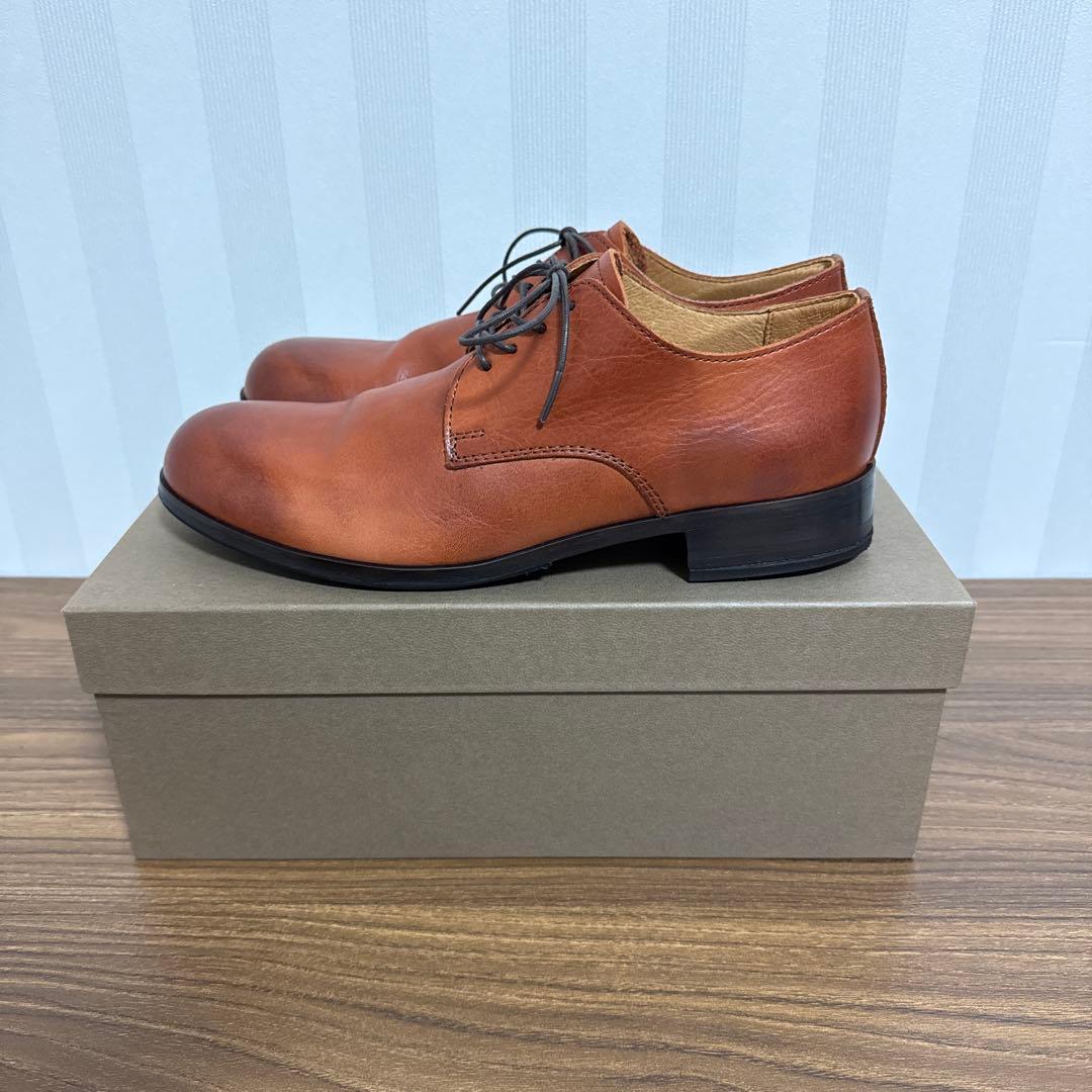 【新品未使用】パドローネ　ダービープレーントゥシューズ　キャメル