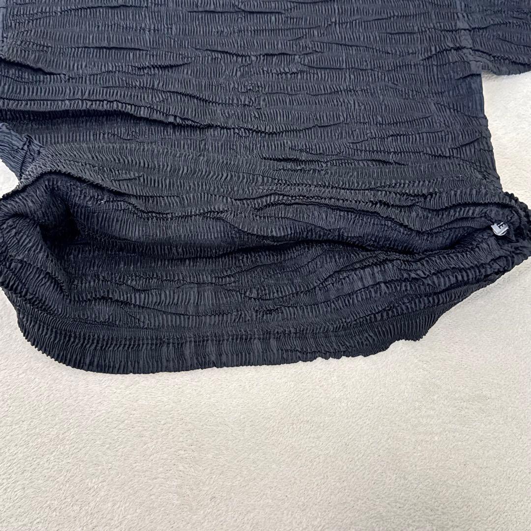 極美品✨ISSEY MIYAKE 立体プリーツ　ブラック　長袖　トップス