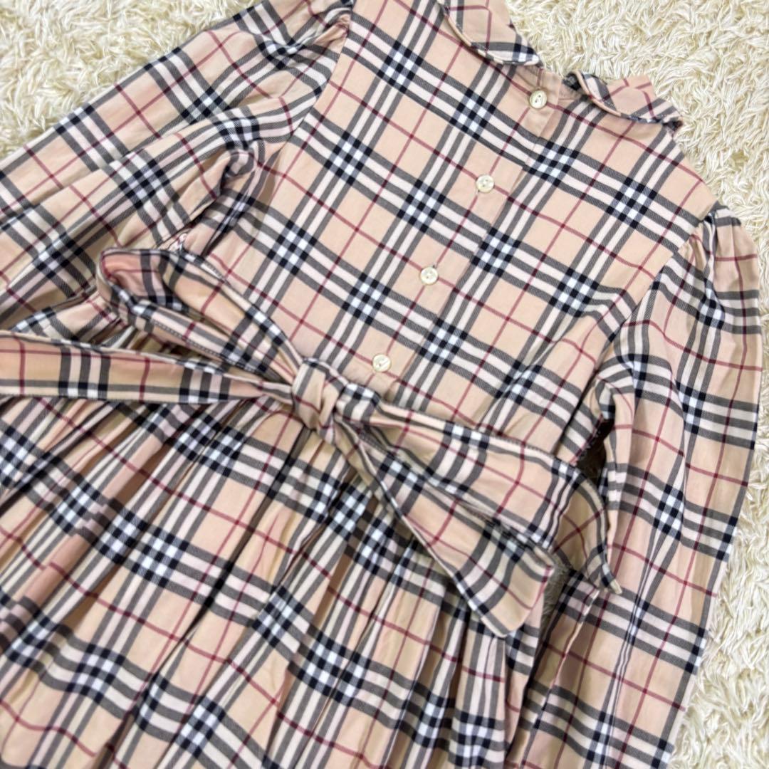 バーバリー　スモッキング　ノバチェック　キッズ　ワンピース　長袖　110
