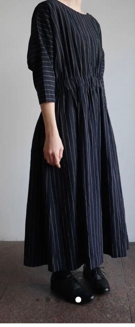 ヤンマ産業　Xラインワンピース (ロング丈＋10cm丈) 会津木綿　YAMMA