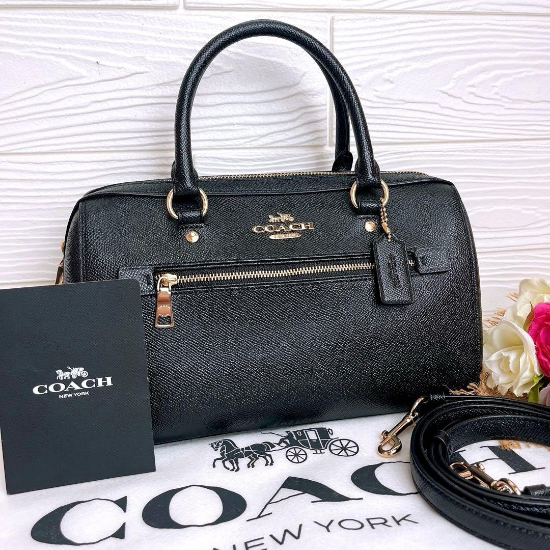 極美品☆COACHコーチ 2wayショルダーバッグ ブラック レザー ビジネス