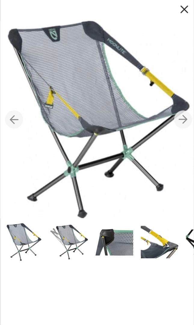 最終在庫　Nemo ニーモ　軽量コンパクトチェア　登山　キャンプ　川遊び