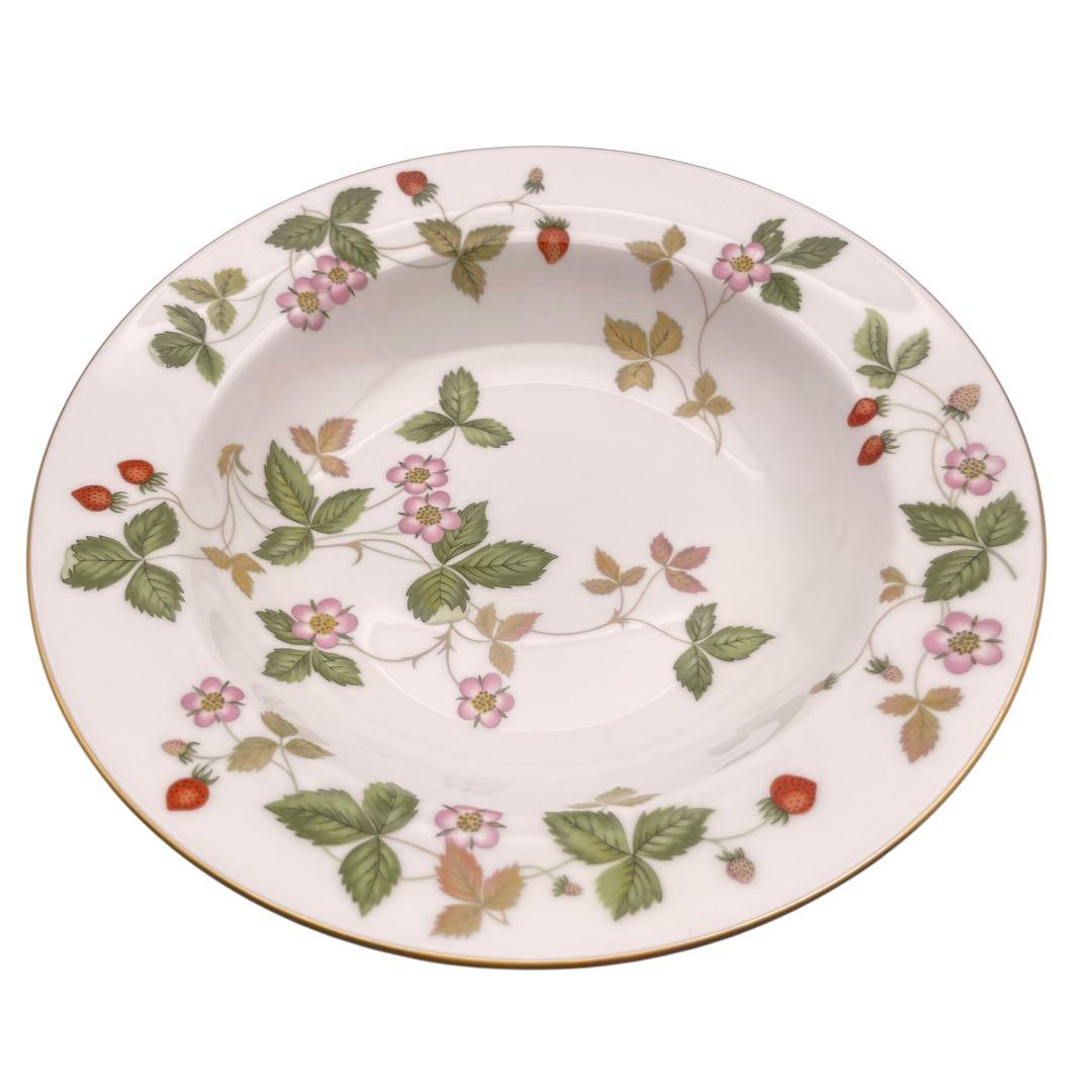 人気　ウェッジウッド ストロベリー&バイン スープ皿 20cm 4枚 美品