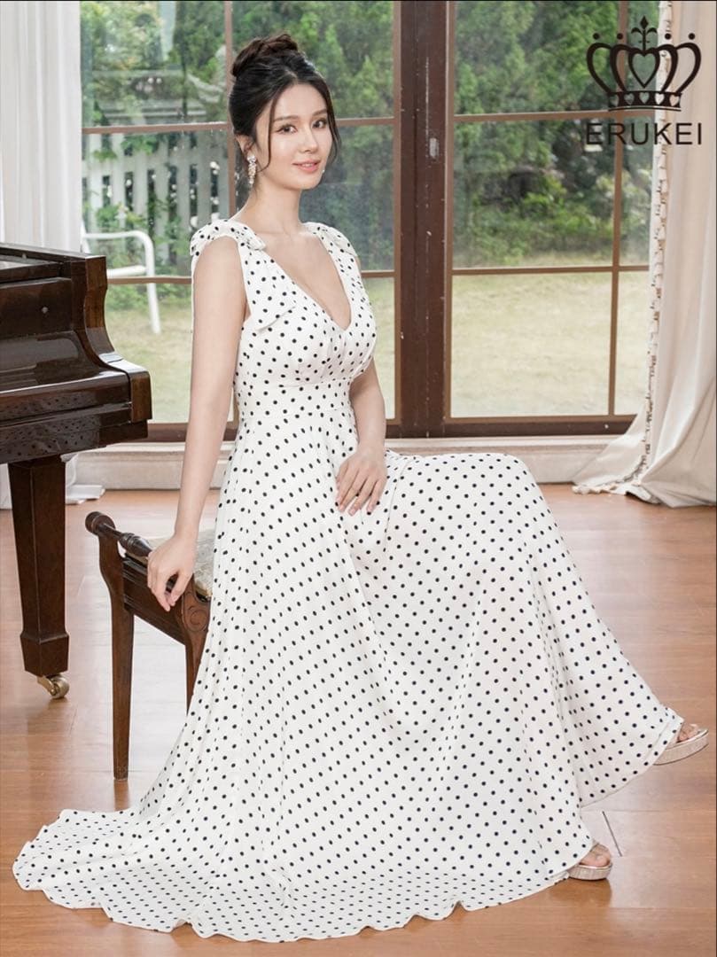 エルケイ　ERUKEI ホワイト　ロングドレス　ワンピース