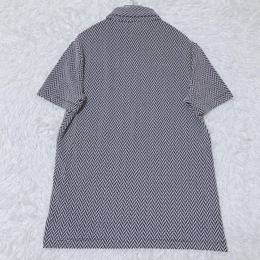 ジョルジオアルマーニ ポロシャツ サイズ48 ブラック 総柄 半袖 カジュアル