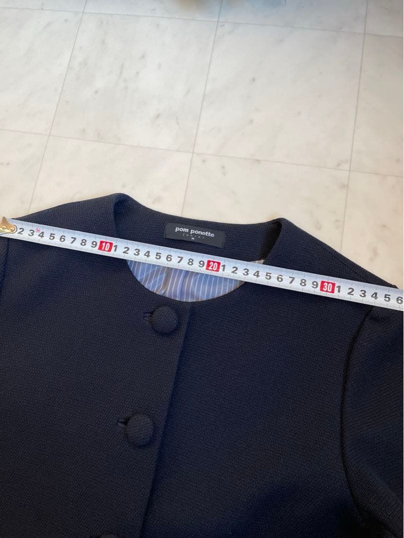 ポンポネット ジュニア フォーマル ボレロ ジャケット 150cm ブローチ付き