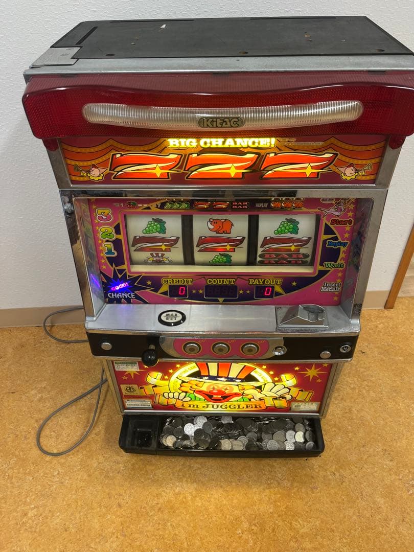 【実機】アイムジャグラーEX 5号機　メダル付き　鍵付き　設定キー付き