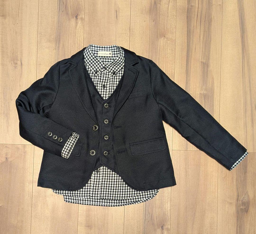 入学式キッズフォーマル✩ベスト付4点セット✩120