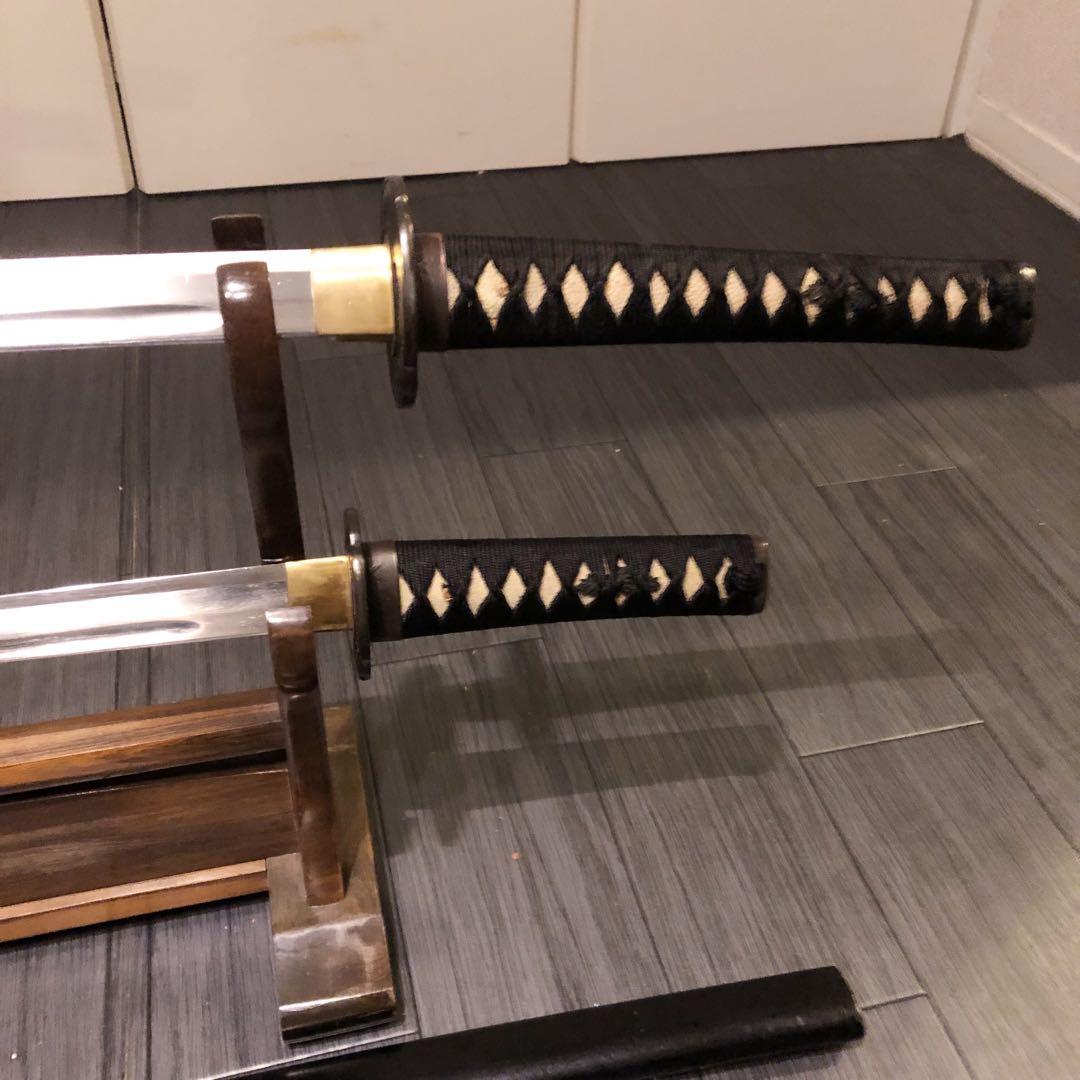 高級模造刀　居合刀　 樋入り刀身　太刀　脇差　大小セット　土佐美術刀剣