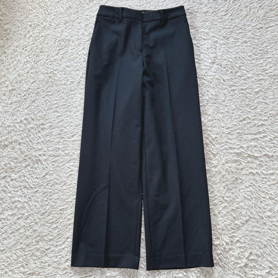 美品 PLST ウォームリザーブ ストレートパンツ M ルクールブラン　ニット