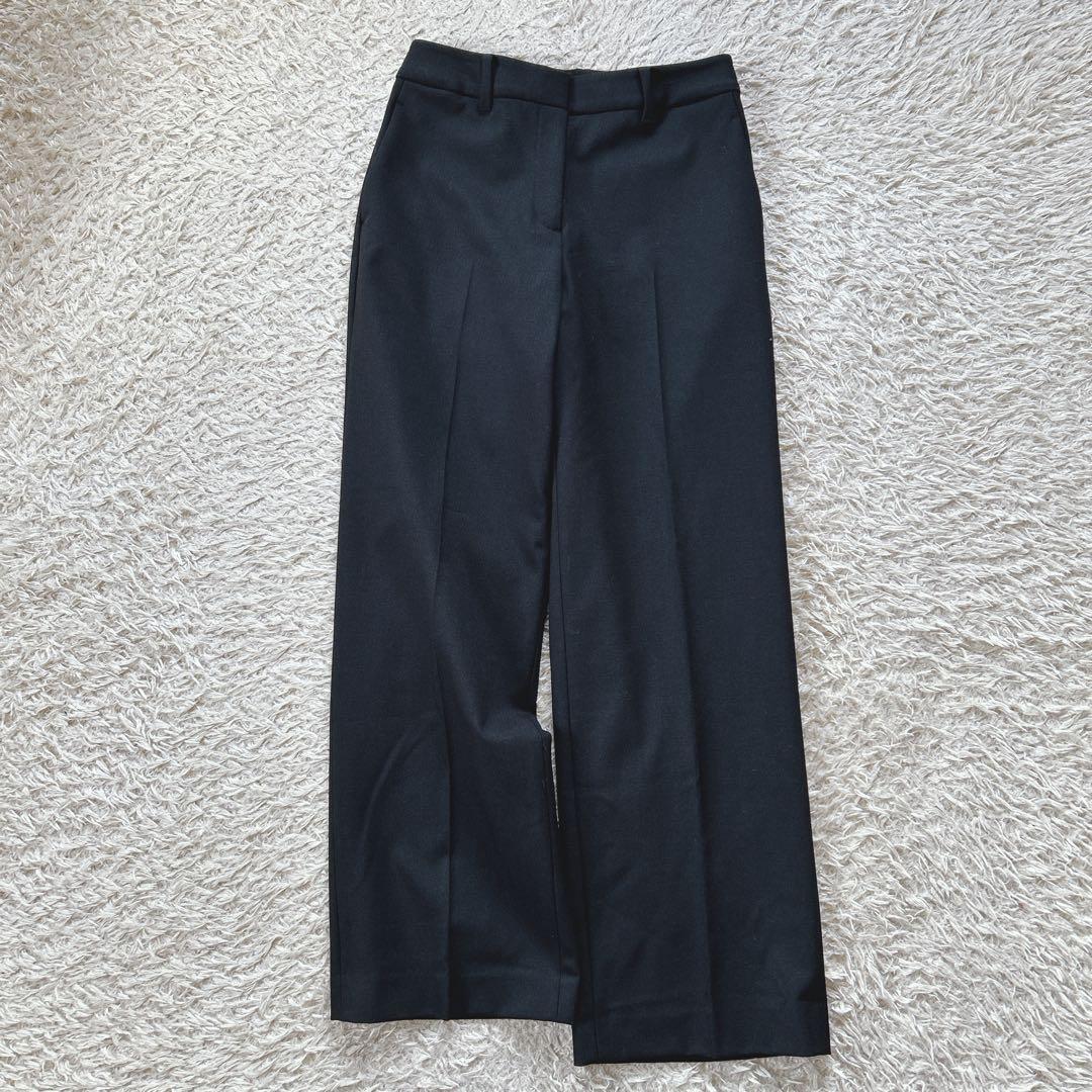 美品 PLST ウォームリザーブ ストレートパンツ M ルクールブラン　ニット