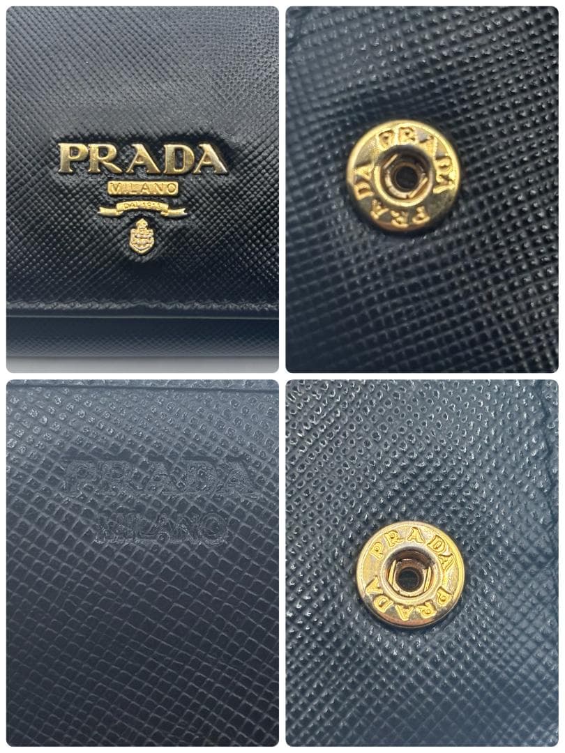 極美品 【箱付き】✨プラダ 長財布 サフィアーノレザー ゴールド金具 本革 黒