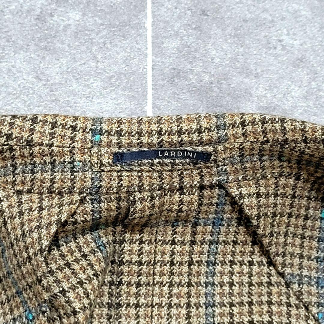 ★未使用近 ラルディーニ 秋冬 超高級ツイード ブラウン テーラードジャケット