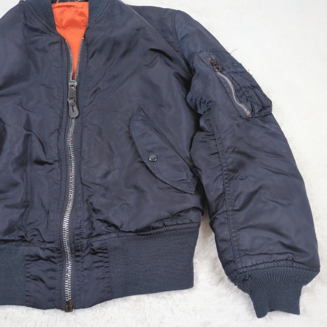 専用 ALPHA USA製 90s bomber 3本タグ 太アーム ネイビー
