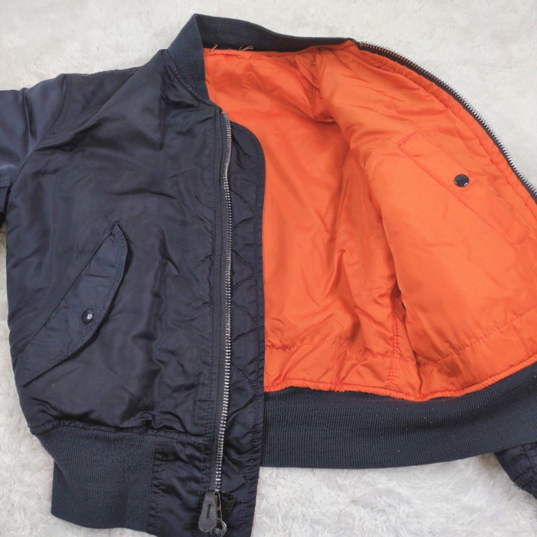 専用 ALPHA USA製 90s bomber 3本タグ 太アーム ネイビー