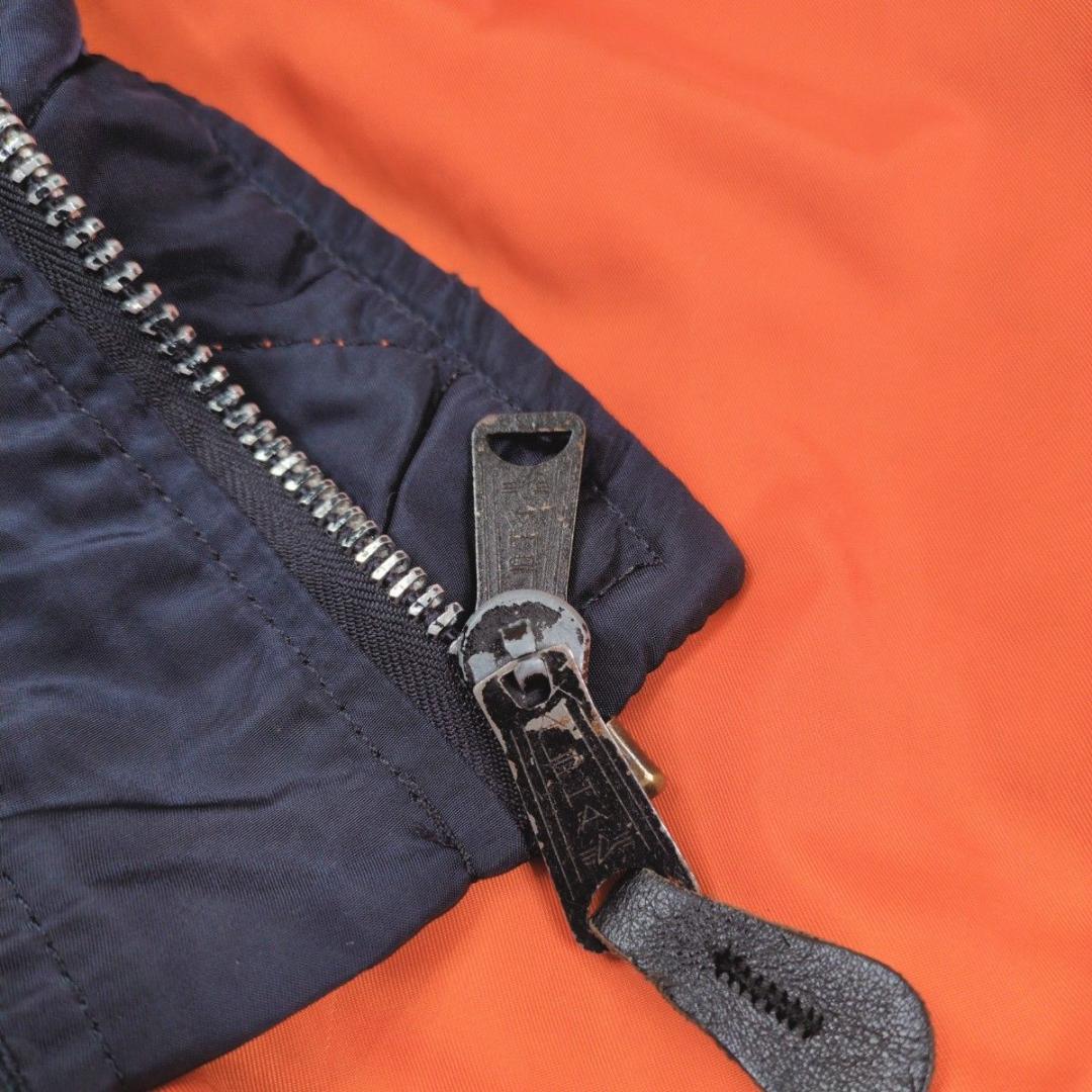 専用 ALPHA USA製 90s bomber 3本タグ 太アーム ネイビー