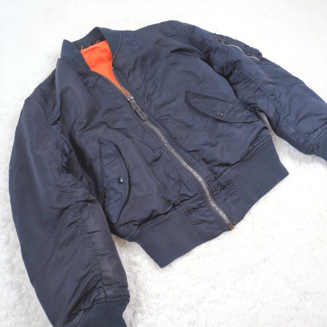 専用 ALPHA USA製 90s bomber 3本タグ 太アーム ネイビー