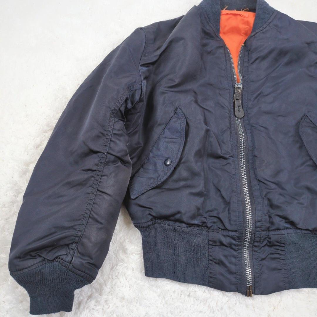 専用 ALPHA USA製 90s bomber 3本タグ 太アーム ネイビー