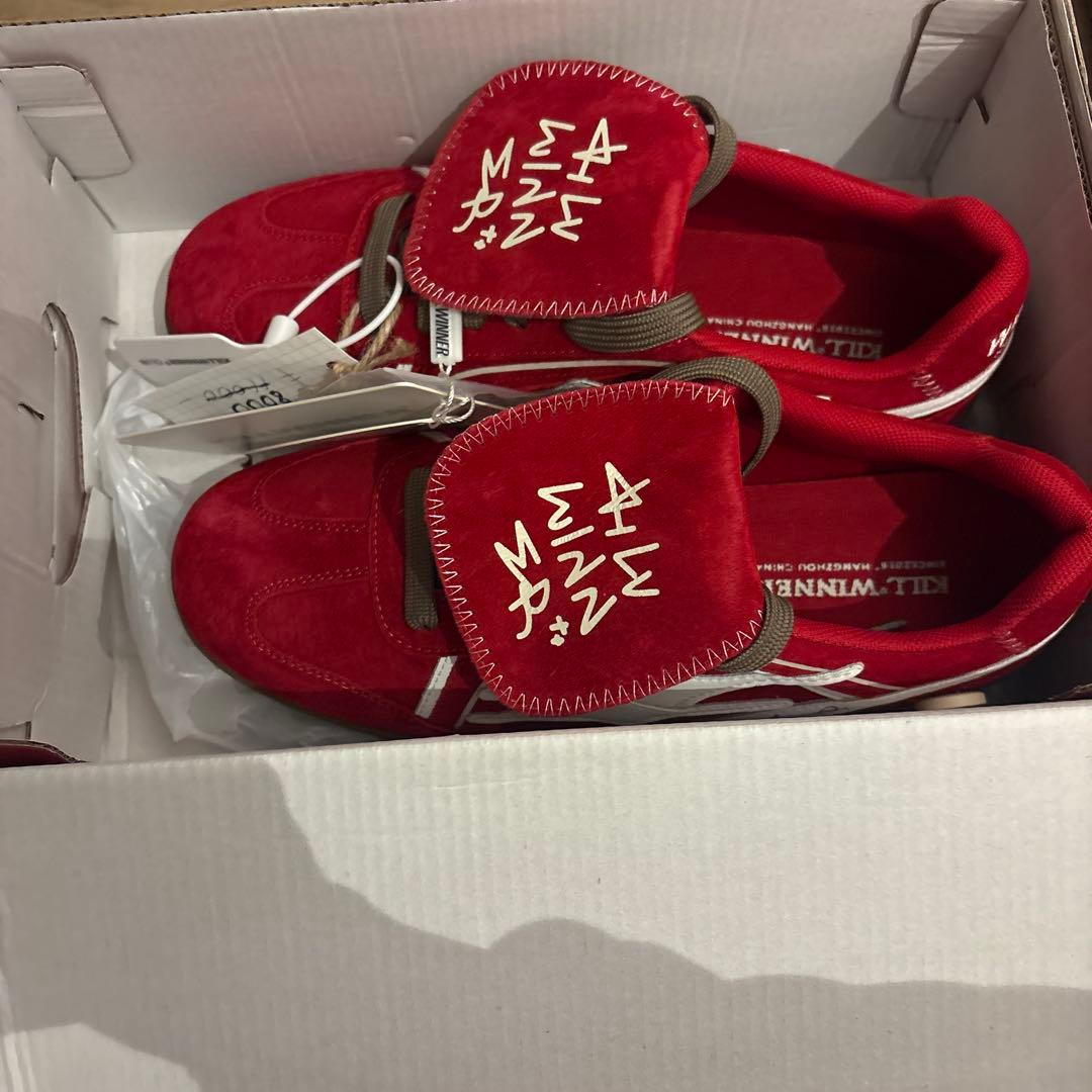 新品　KILLWINNER ジャーマントレーナー ローカット 赤 26cm