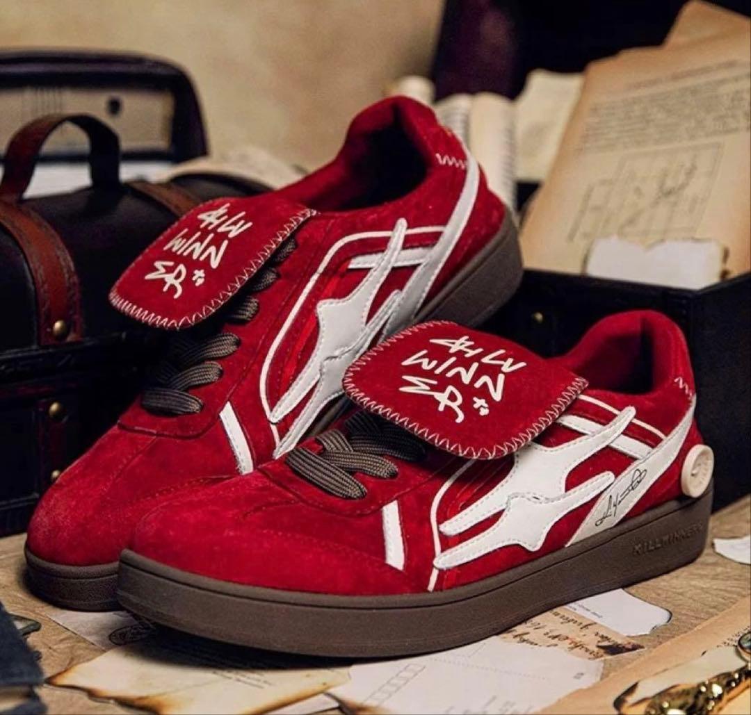 新品　KILLWINNER ジャーマントレーナー ローカット 赤 26cm