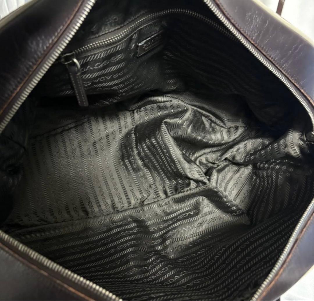 PRADA 2000SS プラダボーリングバッグミニボストンレザー 茶色