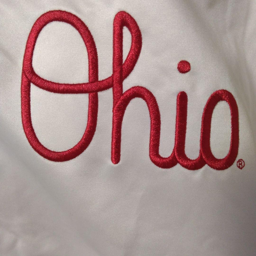 新品　 NCAA　アメフトスタジャン　刺繍ロゴ　バックアイズ 　ゆったり　XL