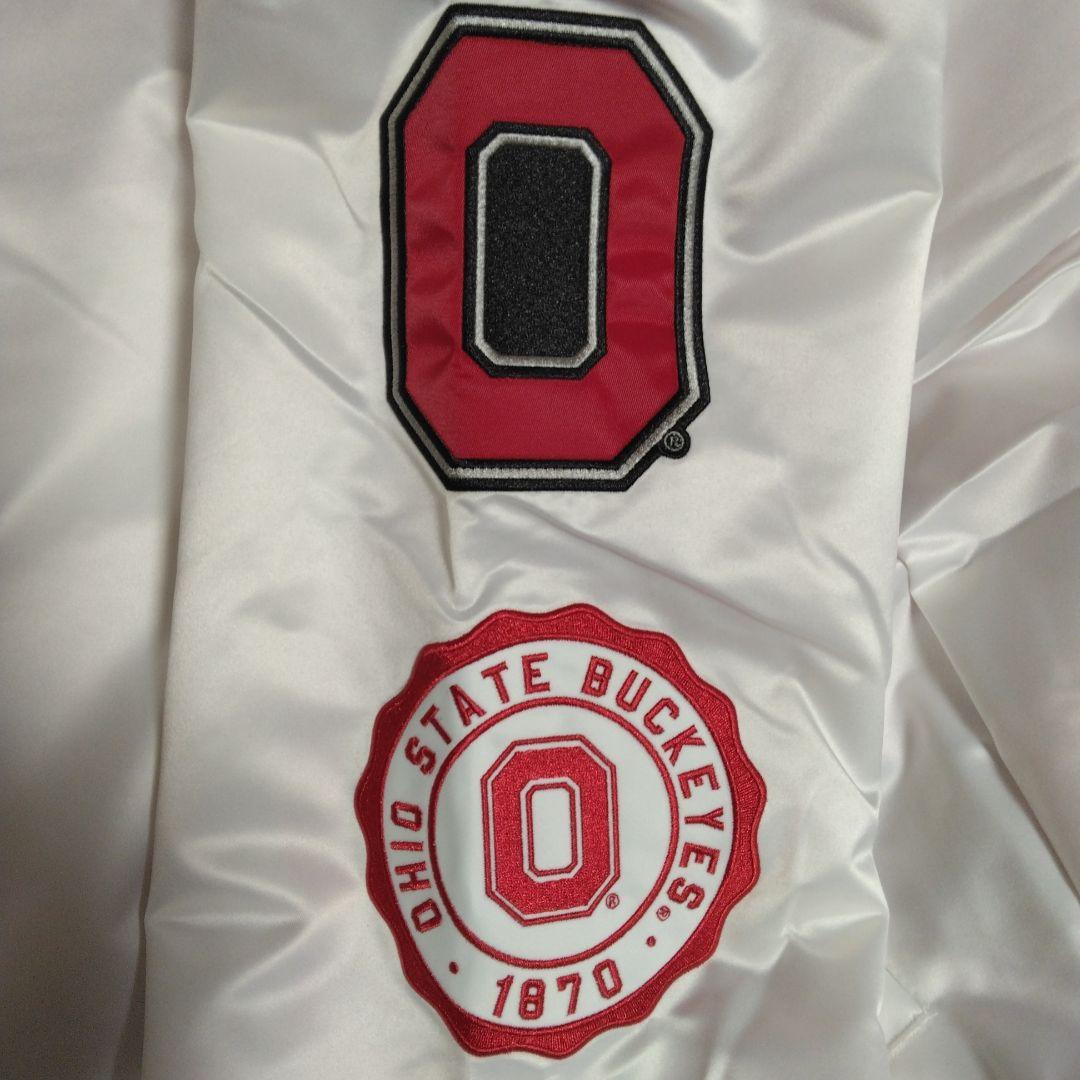 新品　 NCAA　アメフトスタジャン　刺繍ロゴ　バックアイズ 　ゆったり　XL