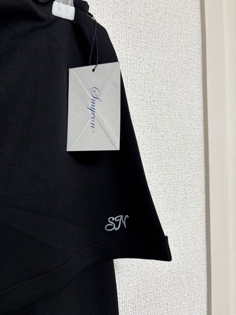 Smyeon レイヤードフレアパンツ黒