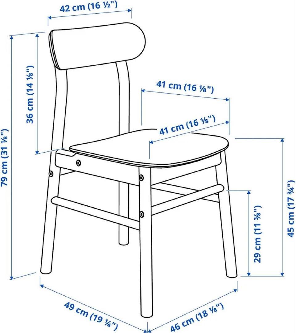IKEA ナチュラル　木製　ダイニングチェア　北欧　2脚セット