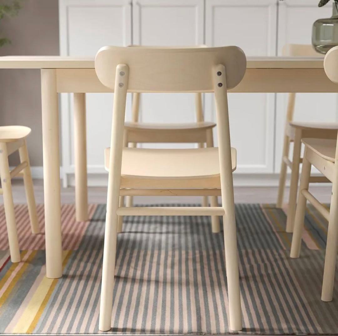 IKEA ナチュラル　木製　ダイニングチェア　北欧　2脚セット