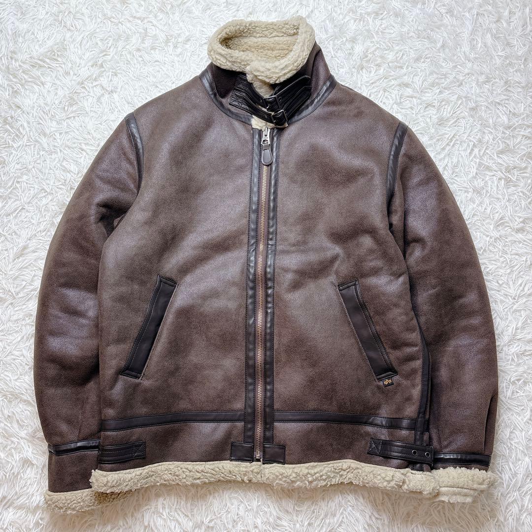 ALPHA INDUSTRIES B-3 フェイクムートン ジャケット XL