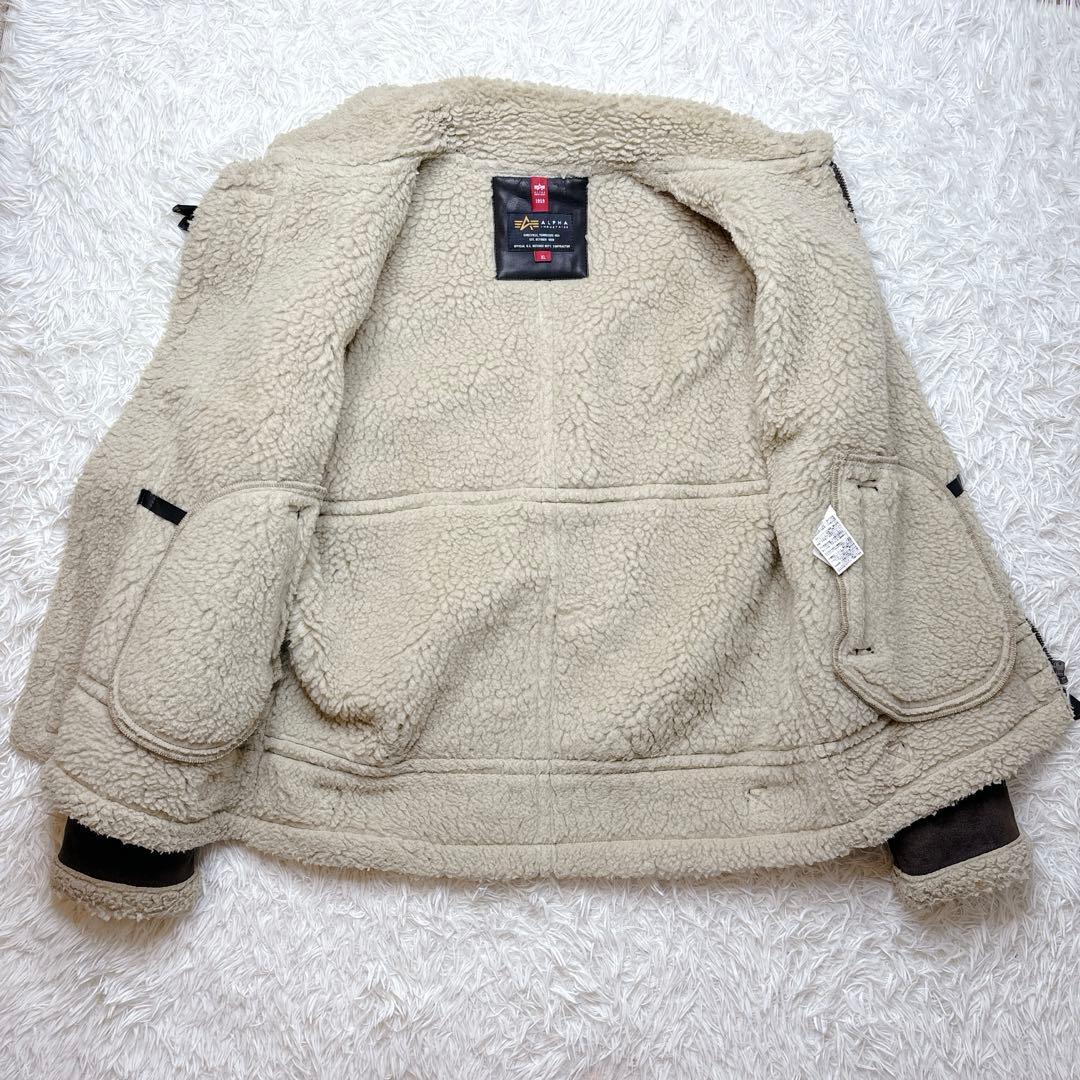 ALPHA INDUSTRIES B-3 フェイクムートン ジャケット XL