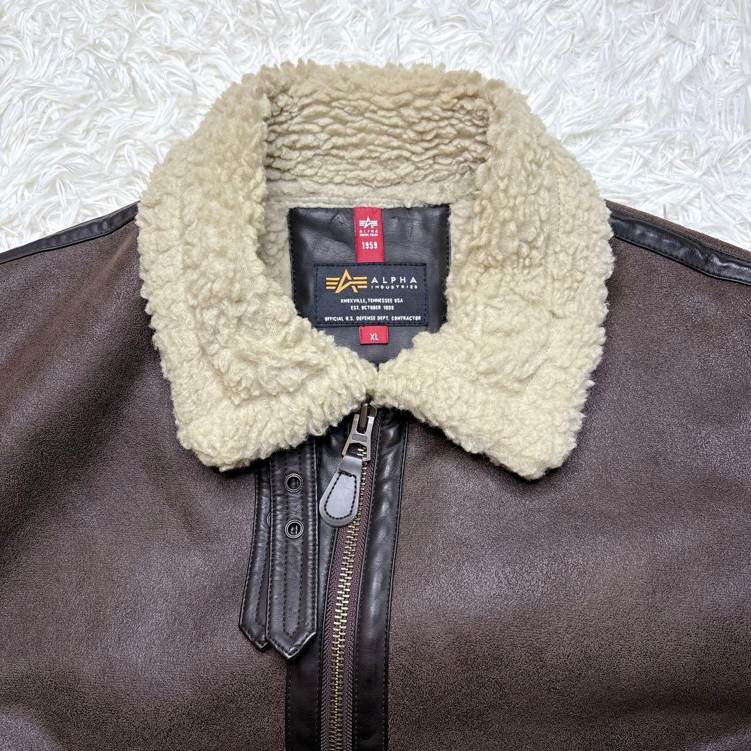 ALPHA INDUSTRIES B-3 フェイクムートン ジャケット XL