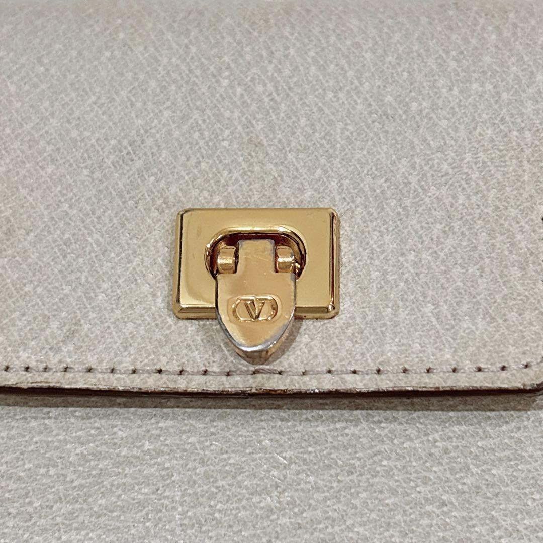 ヴァレンチノ・ガラヴァーニ　ブラウンレザーショルダーバッグ