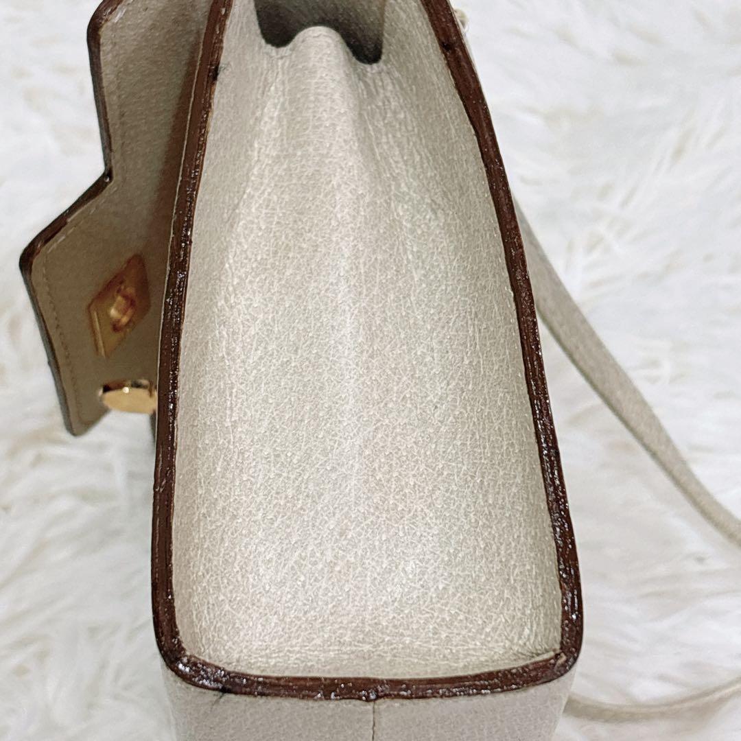 ヴァレンチノ・ガラヴァーニ　ブラウンレザーショルダーバッグ