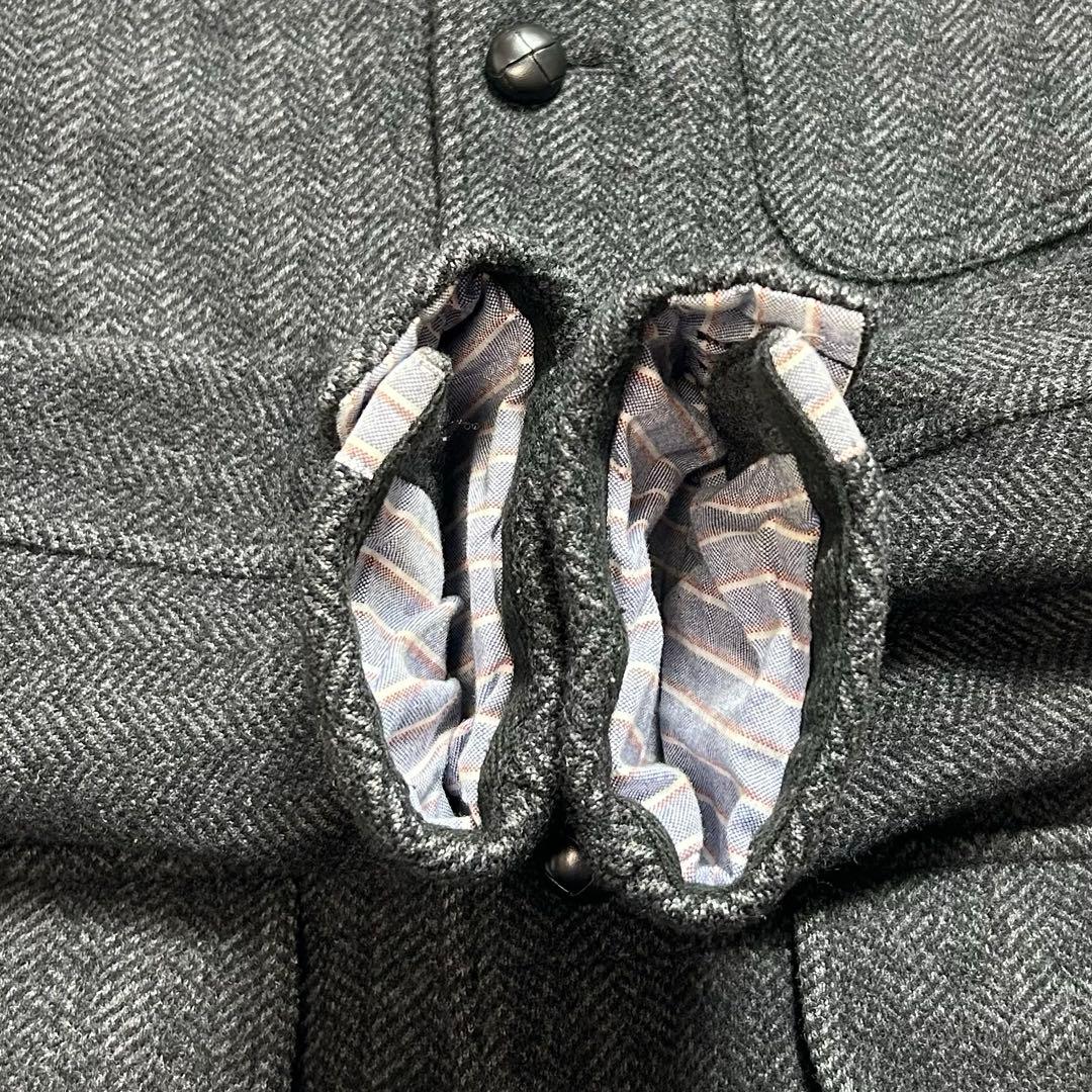 ラルフローレン　ジャケット　ヘリンボーン　胡桃ボタン　グレー　M