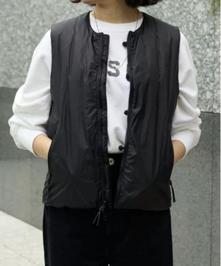 TAION タイオン　五明祐子さんコラボ　チャイナボタン　インナーダウンベスト