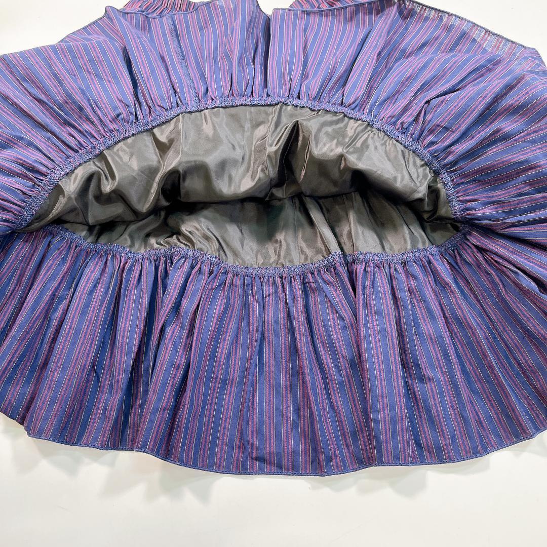 PUTUMAYO プトマヨ ティアード スカート フリル レース 紫