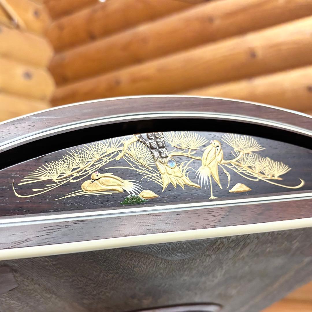 琴 十三弦 金蒔絵 並甲 すだれ彫り 13弦 和楽器
