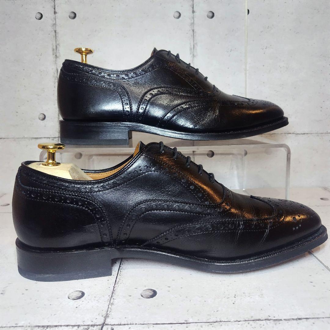 【美品】 ジョンストンアンドマーフィー ウィングチップ 内羽根 本革 革靴