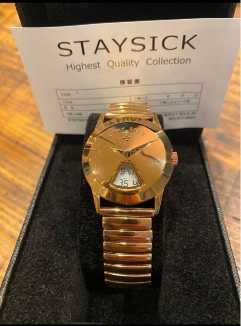 STAYSICK ゴールド 時計 ジャンプアワーモデル ピンクゴールド 鉄仮面