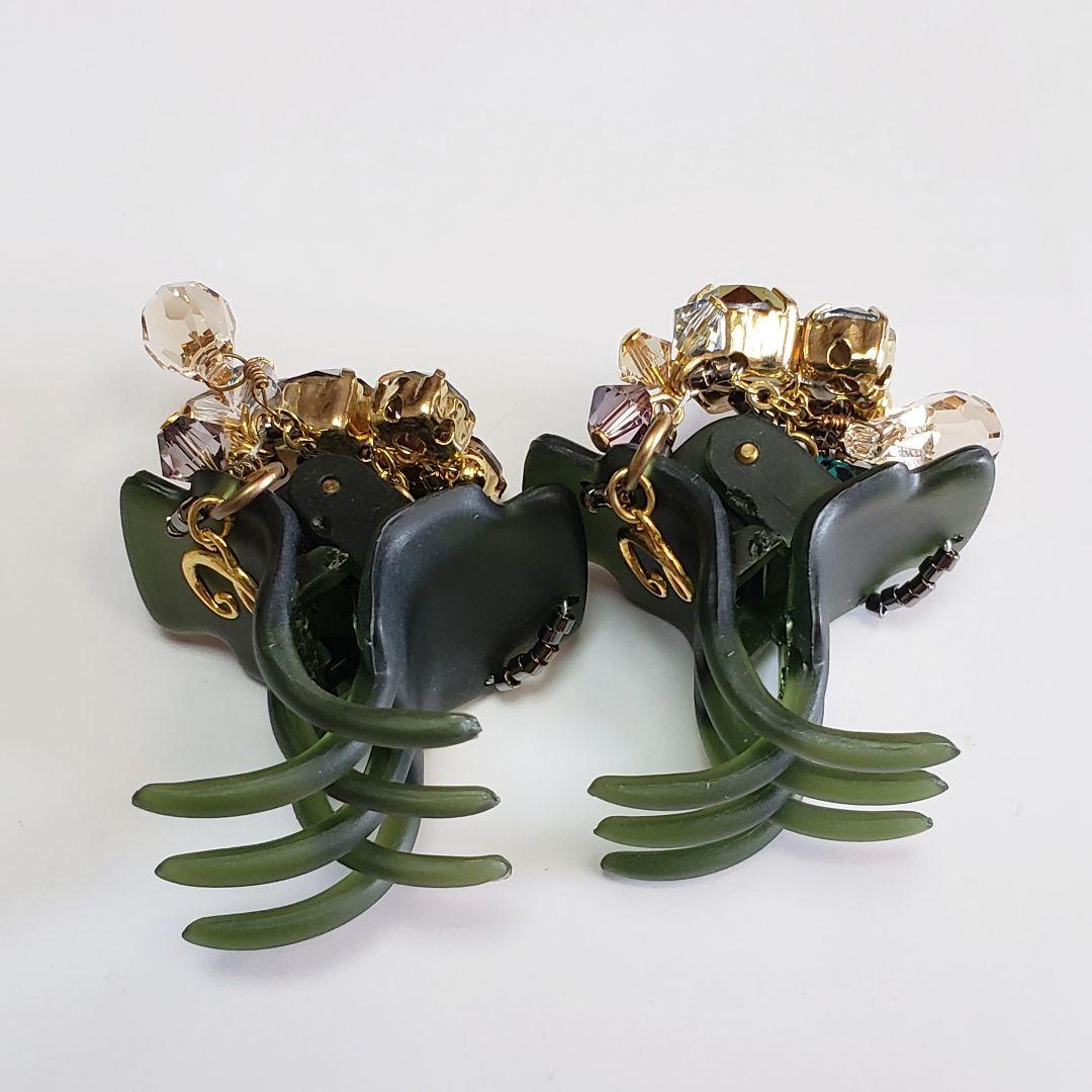 新品未使用　コンプレックスビズ ビジュー デザートクリップ 2個セット　カーキ