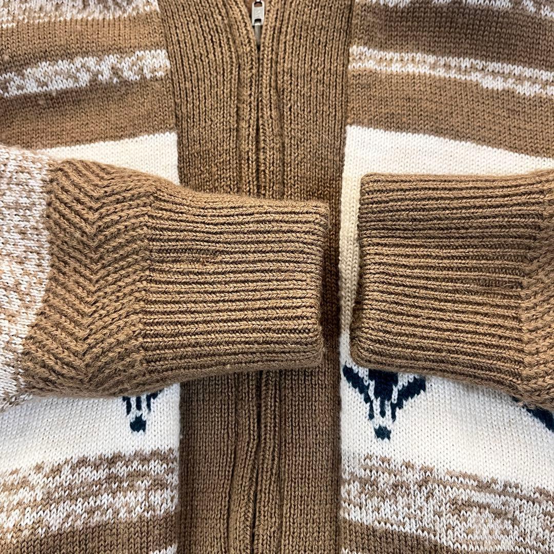 Lui Chantant リバーシブル ニットブルゾン 馬柄