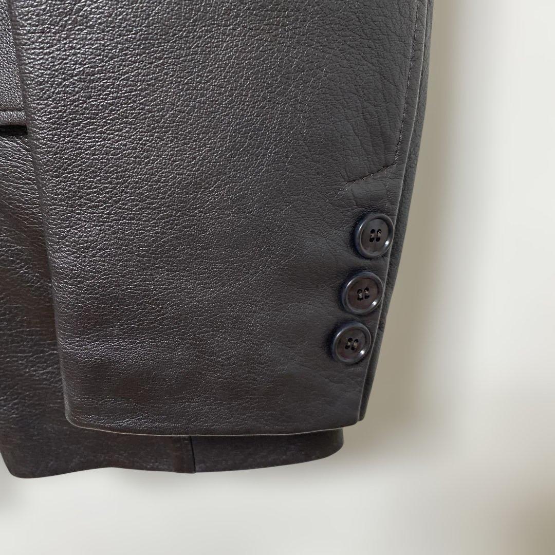 イタリア製 マルセル・ラサンス ブラウン レザージャケット メンズ サイズ L