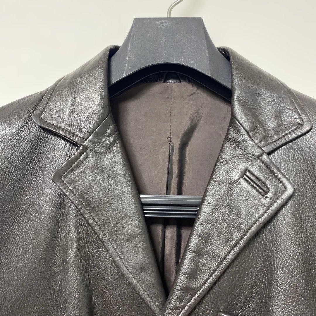 イタリア製 マルセル・ラサンス ブラウン レザージャケット メンズ サイズ L