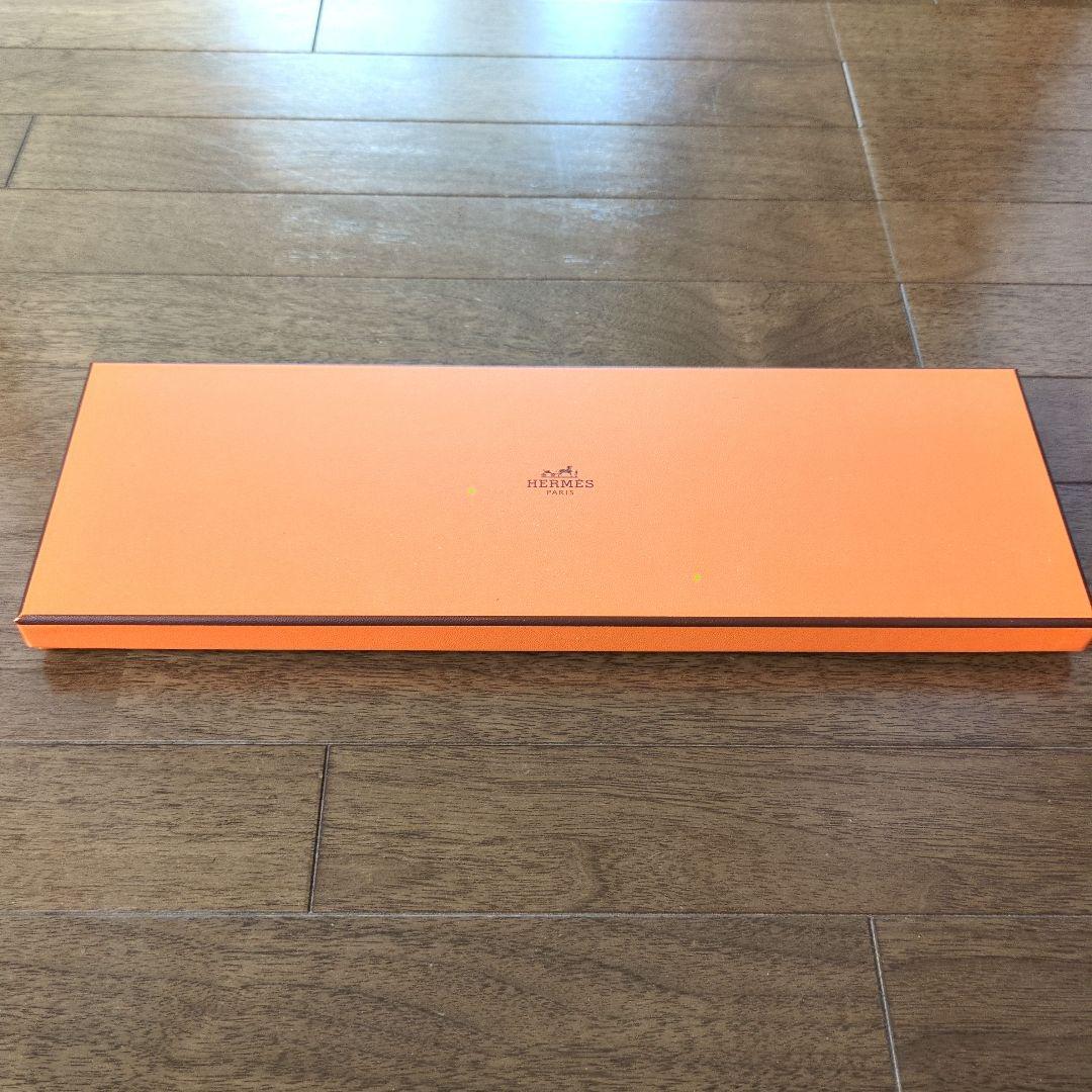 HERMES Hシュバル マリン ネクタイ 箱、カード、リボン、手提げ袋付き